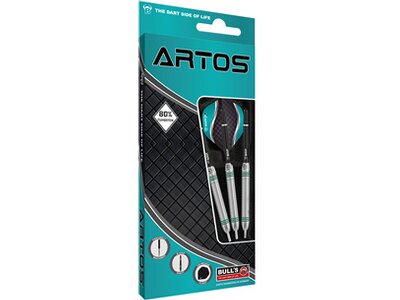 BULL'S Dartpfeil Artos AR1 Steeldart, Mint 80% Tungsten Silber