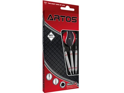 BULL'S Dartpfeil Artos AR3 Steeldart, Red 80% Tungsten Silber