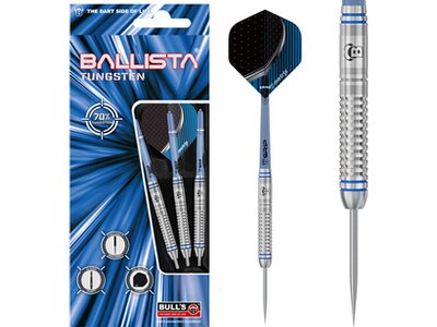 BULL'S Dartpfeil Ballista Steeldart, 70% Tungsten Silber