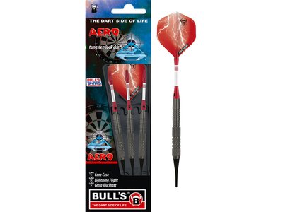 BULL'S Dartpfeil Aero Soft Dart Schwarz