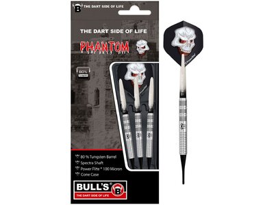 BULL'S Dartpfeil Phantom PT1 Soft Dart Silber