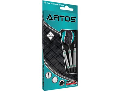 BULL'S Dartpfeil Artos AR1 Softdart, Mint 80% Tungsten Silber