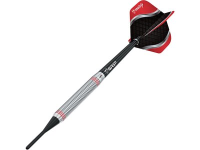 BULL'S Dartpfeil Artos AR3 Softdart, Red 80% Tungsten Silber