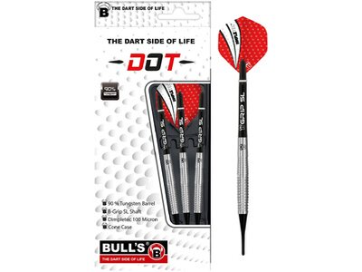 BULL'S Dartpfeil Dot D1 90% Tungsten Soft Dart Silber