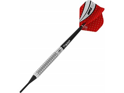 BULL'S Dartpfeil Dot D5 90% Tungsten Soft Dart Silber