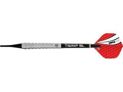 BULL'S Dartpfeil Dot D3 90% Tungsten Soft Dart Silber