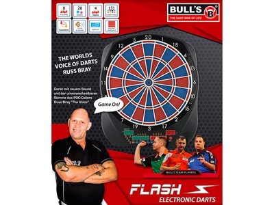 BULL'S Dartboard Flash RB-Sound Bunt