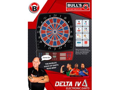 BULL'S Dartboard Delta IV RB Sound Elektronik Dartboard Schwarz