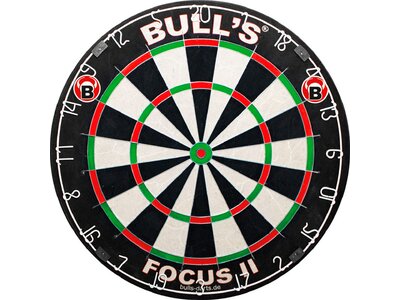 BULL'S Dartboard Focus II Bristle Dart Board Schwarz