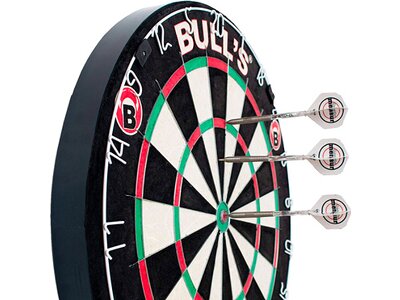 BULL'S Dartboard Focus II Bristle Dart Board Schwarz