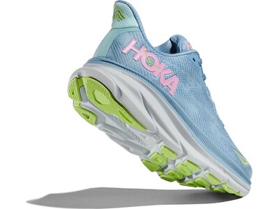 HOKA Damen Laufschuhe CLIFTON 9 weit Blau