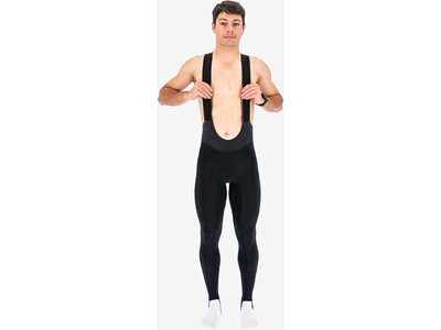 FUSION Herren Latzhose LONG BIB TIGHTS Schwarz