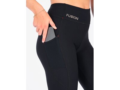 FUSION Damen Caprihose WOMENS C3 3/4 TRAINING TIGHTS Schwarz