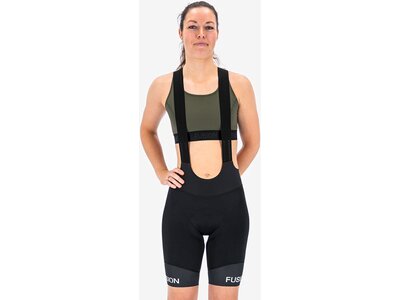 FUSION Damen Latzhose WOMENS C3 BIB SHORTS Schwarz