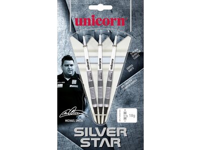 Dartpfeil Unicorn Silver Star Michael Smith Soft Darts Silber