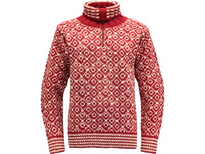 DEVOLD Herren Pullover SVALBARD SWEATER ZIP NECK Rot