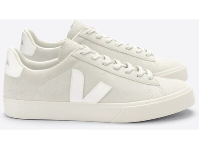 VEJA Herren Freizeitschuhe CAMPO SUEDE NATURAL_WHITE Weiß
