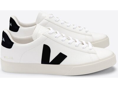 VEJA Herren Freizeitschuhe CAMPO CHROMEFREE LEATHER EXTRA-WHITE_BLACK Weiß