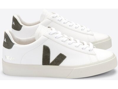 VEJA Herren Freizeitschuhe CAMPO CHROMEFREE LEATHER EXTRA-WHITE_KAKI Weiß