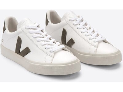 VEJA Herren Freizeitschuhe CAMPO CHROMEFREE LEATHER EXTRA-WHITE_KAKI Weiß