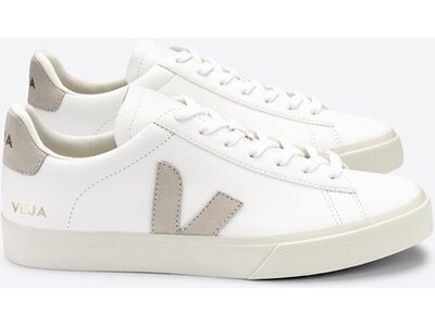 VEJA Herren Freizeitschuhe CAMPO CHROMEFREE LEATHER EXTRA-WHITE_NATURAL-SUEDE Weiß
