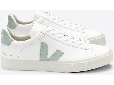 VEJA Herren Freizeitschuhe CAMPO CHROMEFREE LEATHER EXTRA-WHITE_MATCHA Weiß