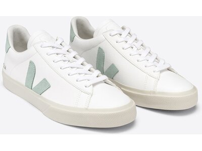 VEJA Herren Freizeitschuhe CAMPO CHROMEFREE LEATHER EXTRA-WHITE_MATCHA Weiß