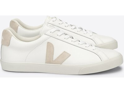 VEJA Herren Freizeitschuhe ESPLAR LOGO LEATHER EXTRA-WHITE_SABLE Weiß