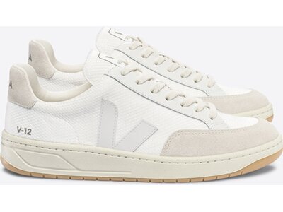 VEJA Herren Freizeitschuhe V-12 B-MESH WHITE_NATURAL Weiß