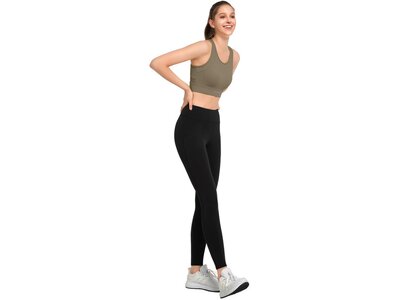 YVETTE Damen Tight Leggings Maile Schwarz