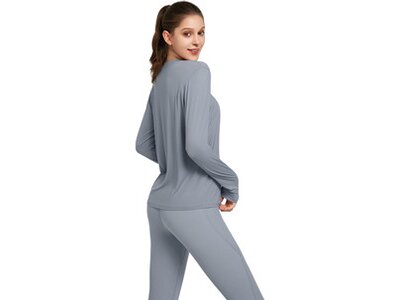 YVETTE Damen Shirt Longsleeve Lea Grau