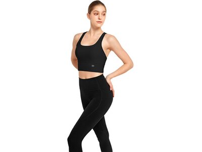 YVETTE Damen BH Sports Bra Franzi Schwarz