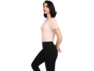 YVETTE Damen Shirt Cropped T-Shirt Lina pink