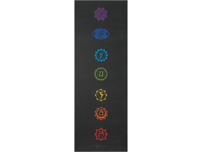 GAIAM Matte BLACK CHAKRA YOGAMATTE 6MM PREMIUM Schwarz