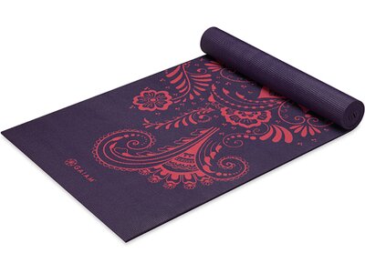 GAIAM Matte AUBERGINE SWIRL YOGAMATTE 6MM PREMIUM Grau