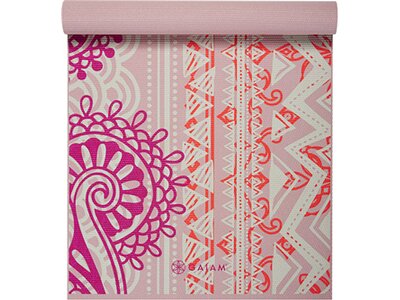 GAIAM Matte BOHEMIAN ROSE YOGAMATTE 4MM CLASSIC PRINTED Pink