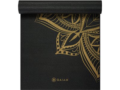 GAIAM YOGAMATTE BRONZE MEDALLION 6MM PREMIUM METALLIC Schwarz