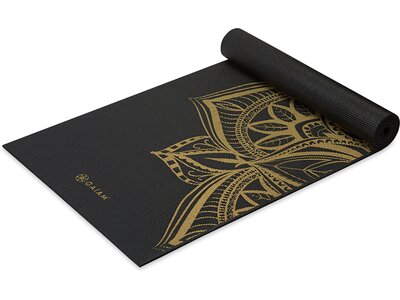 GAIAM YOGAMATTE BRONZE MEDALLION 6MM PREMIUM METALLIC Schwarz