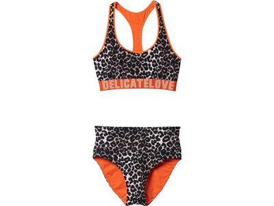 DELICATELOVE Damen Bikini Racerback Bikini Set FIONA Classic Leo Braun