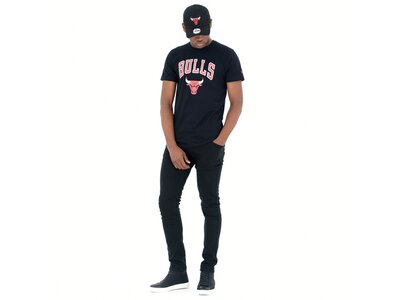 NEW ERA Herren T-Shirt CHICAGO BULLS Schwarz