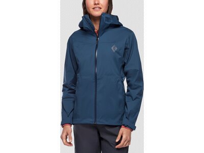 BLACK DIAMOND Damen Funktionsjacken W STORMLINE STRETCH RAIN Außen Blau