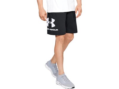 UNDER ARMOUR Herren Trainingsshorts "UA Sportstyle Cotton Graphic" Schwarz