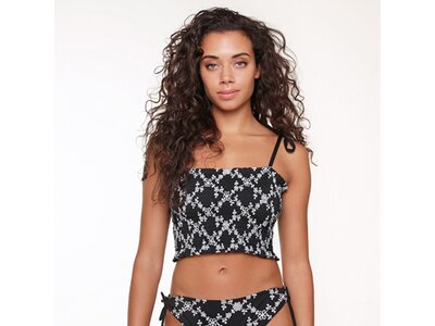 LINGADORE Damen Bikinioberteil Smocked bikini Top Schwarz