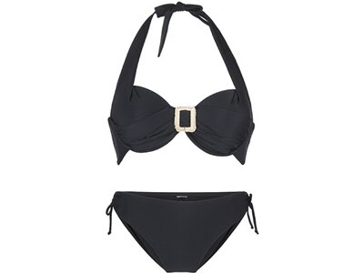 LINGADORE Damen Bikini Halterneck bikiniset Schwarz