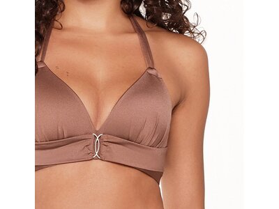 LINGADORE Damen Bikinioberteil Triangel Bikini Braun