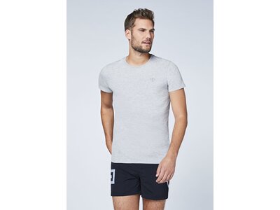 CHIEMSEE T-Shirt Doppelpack mit kleinem CHIEMSEE Logo Grau