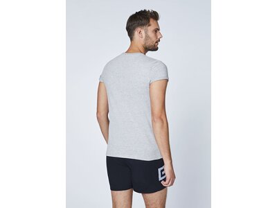 CHIEMSEE T-Shirt Doppelpack mit kleinem CHIEMSEE Logo Grau