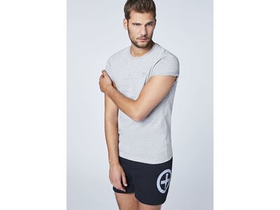 CHIEMSEE T-Shirt Doppelpack mit kleinem CHIEMSEE Logo Grau