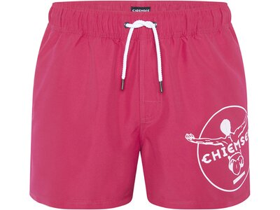 CHIEMSEE Badehose mit CHIEMSEE Print am linken Bein Pink