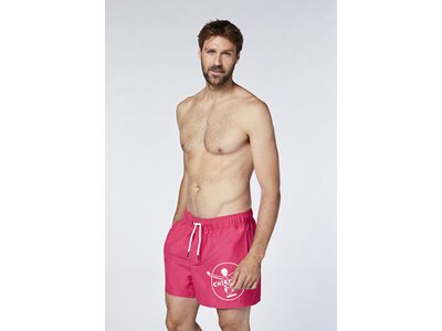 CHIEMSEE Badehose mit CHIEMSEE Print am linken Bein Pink